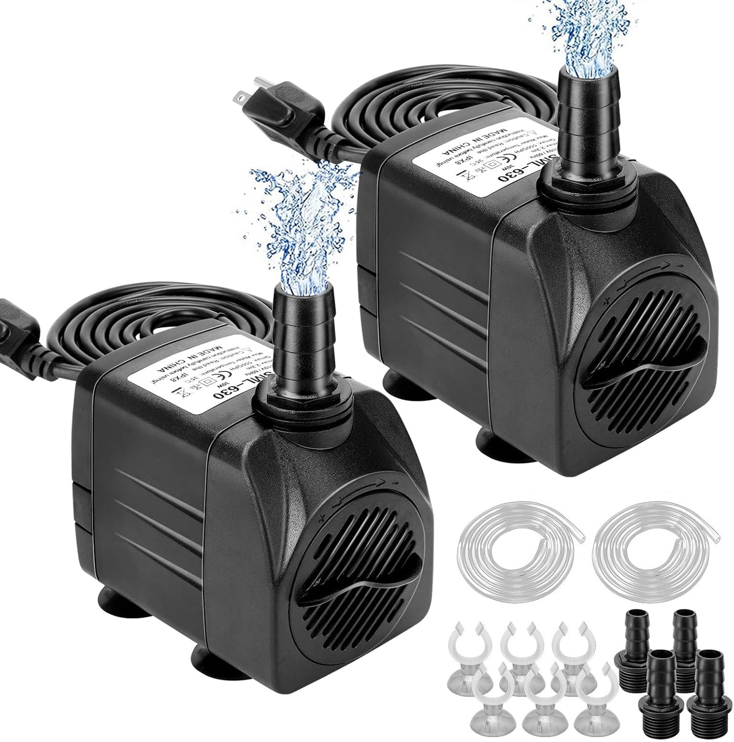 GROWNEER 550GPH Submersible Pump for Aquariums and Fountains