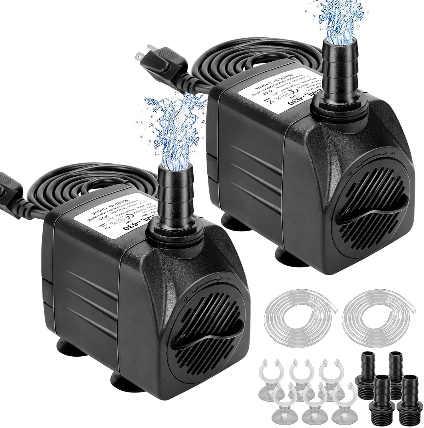 GROWNEER 550GPH Submersible Pump for Aquariums and Fountains