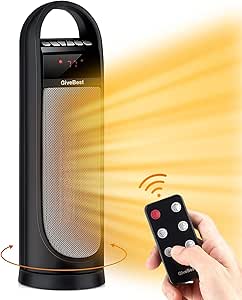 GiveBest 22in Space Heater with Remote and Oscillation for Comfort