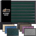 WeatherMax All-Season Doormat 23x35 Green Stripe - Durable Dirt Trap