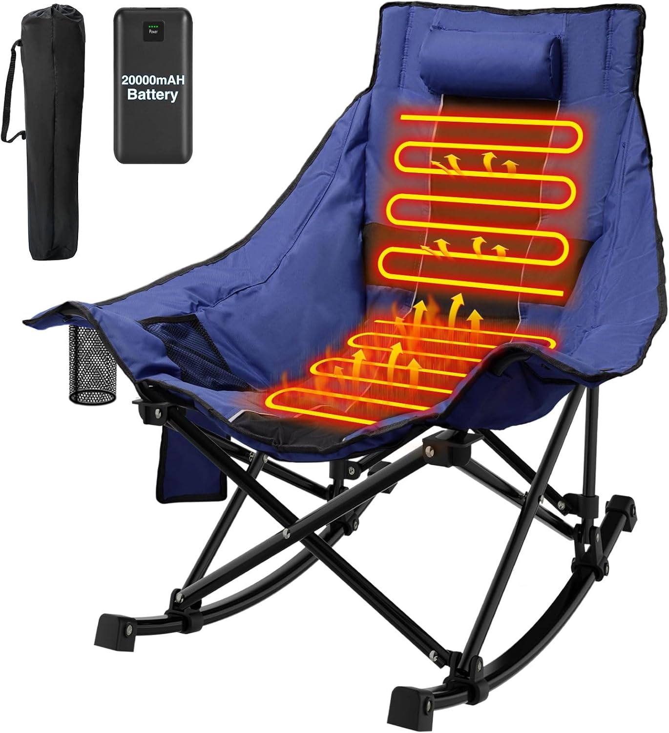 ZENPETIO Heated Rocking Chair: Portable Comfort