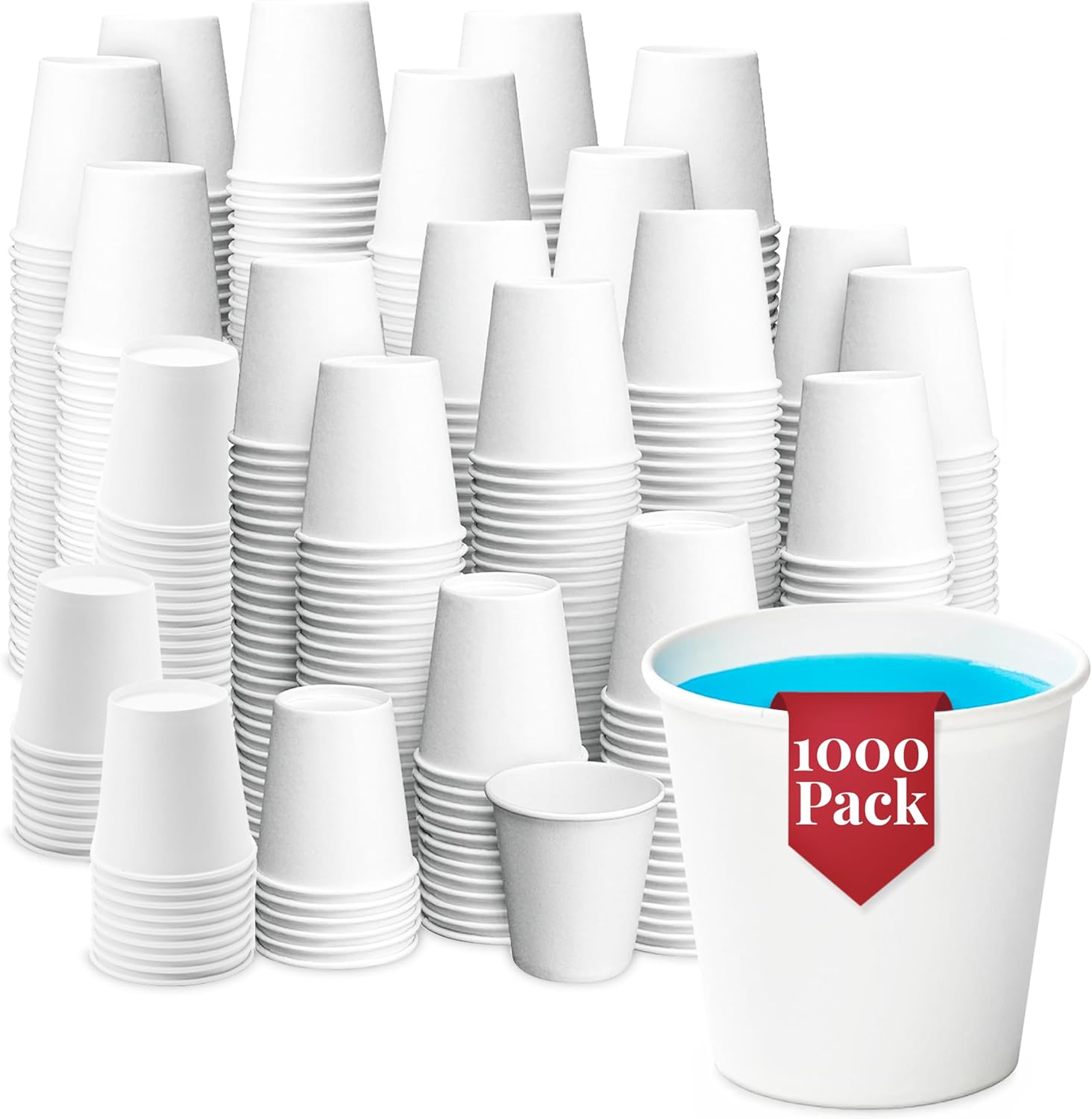 Prestee 1000 Pack 3oz Small Paper Cups for Every Occasion