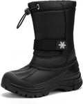 koppu Boys Girls Snow Boots Kids Waterproof Winter Slip Resistant
