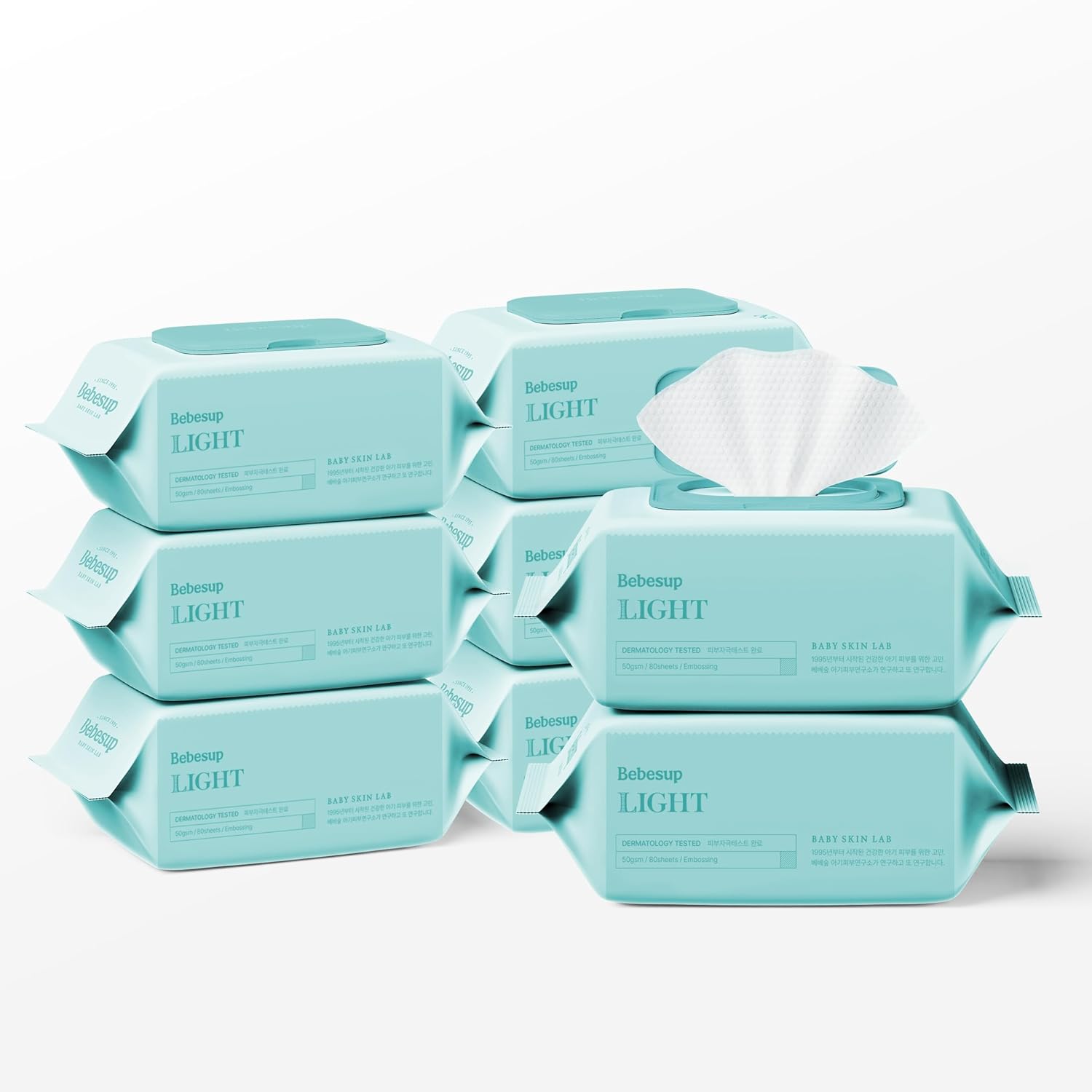[BEBESUP] Hypoallergenic Baby Wipes | Gentle & Natural 640ct