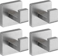 Brushed Nickel Towel Hooks for Bathrooms, Heavy Duty 4 Pack