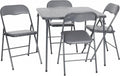 Folding Card Table and Chairs Set - Compact 5-Piece Event Set