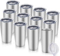 20 oz Stainless Steel Tumblers 12 Pack - Powder Coated Insulated