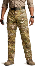 CQR Men's Utility Flex Cargo Pants - Classic-Fit Stretch Tactical ease