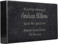In Loving Memory Black Granite Memorial Plaque - Personalized 8 x 4 x