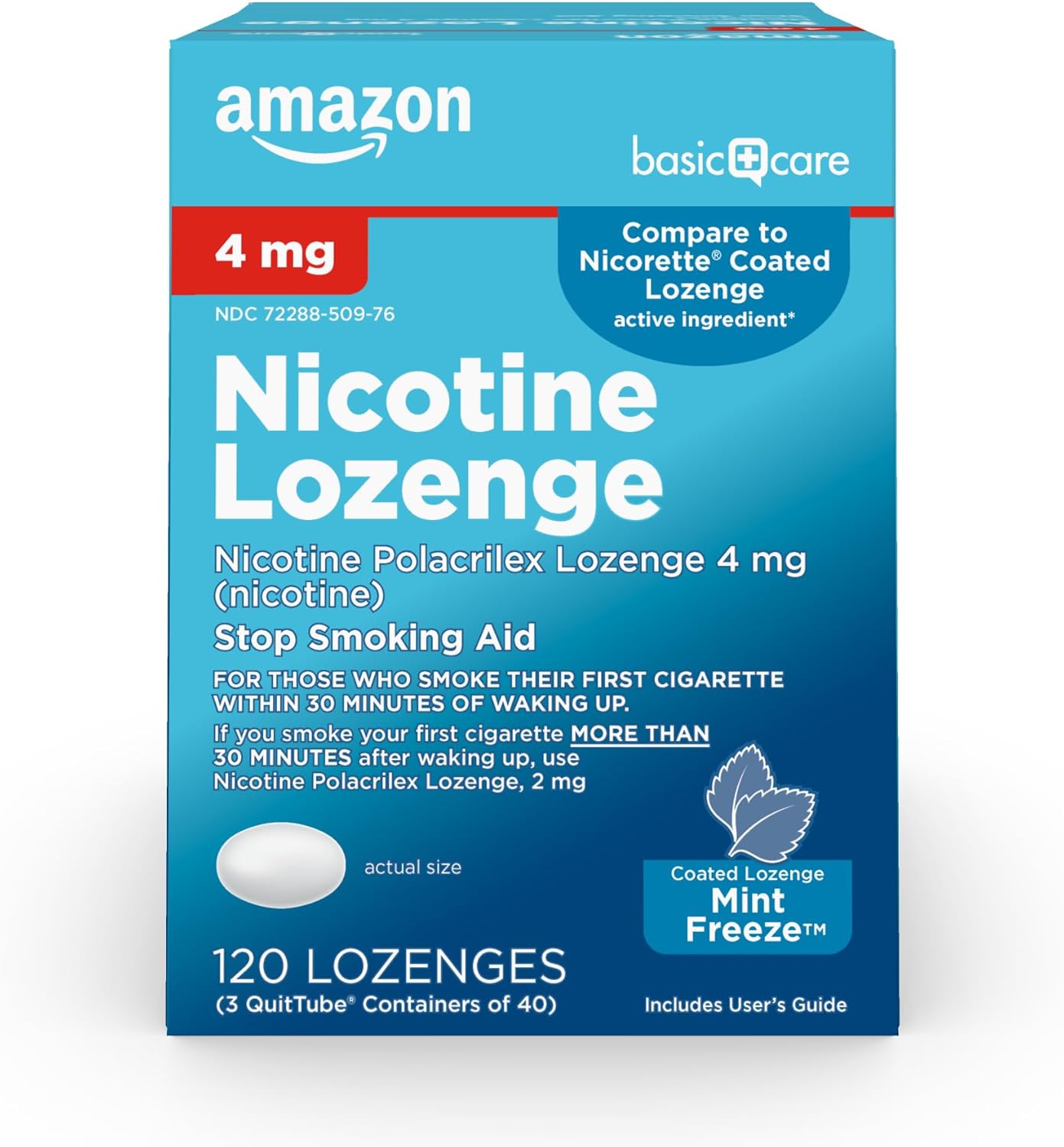 Coated Ice Mint Nicotine Lozenges for Effective Smoking Cessation