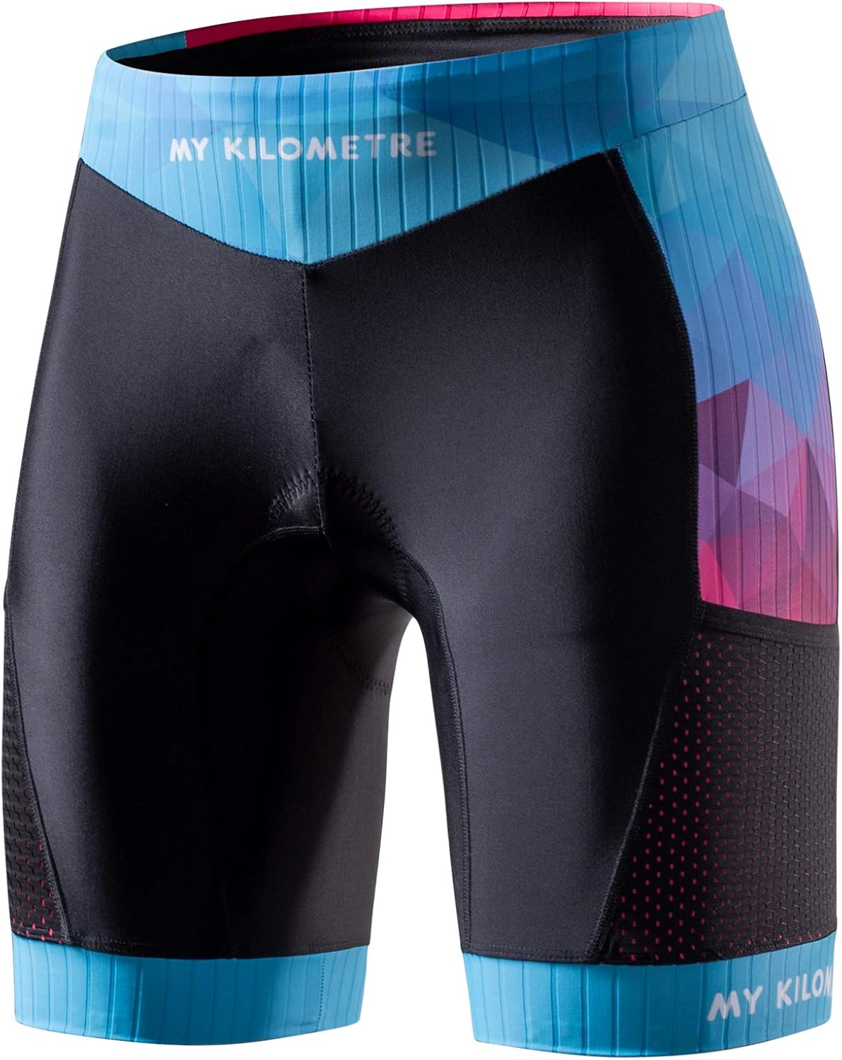 MY KILOMETRE Womens Triathlon Shorts with Side Pockets and Drawstring