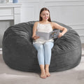 Hobestluk 4FT Bean Bag Chair for Adults - Memory Foam Comfort