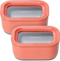 2.6 Cup Glass Food Storage Set - Compact Ceramic-Coated Containers