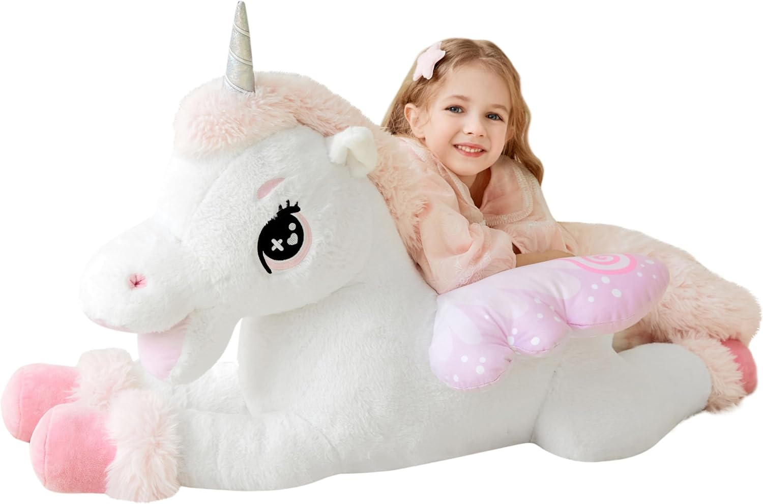 IKASA Giant Unicorn Stuffed Animal Plush Toy for Kids Fun
