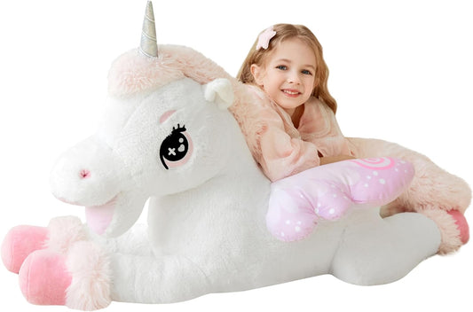 IKASA Giant Unicorn Stuffed Animal Plush Toy for Kids Fun