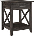 Key West Small End Table with Storage - Compact Farmhouse Accent