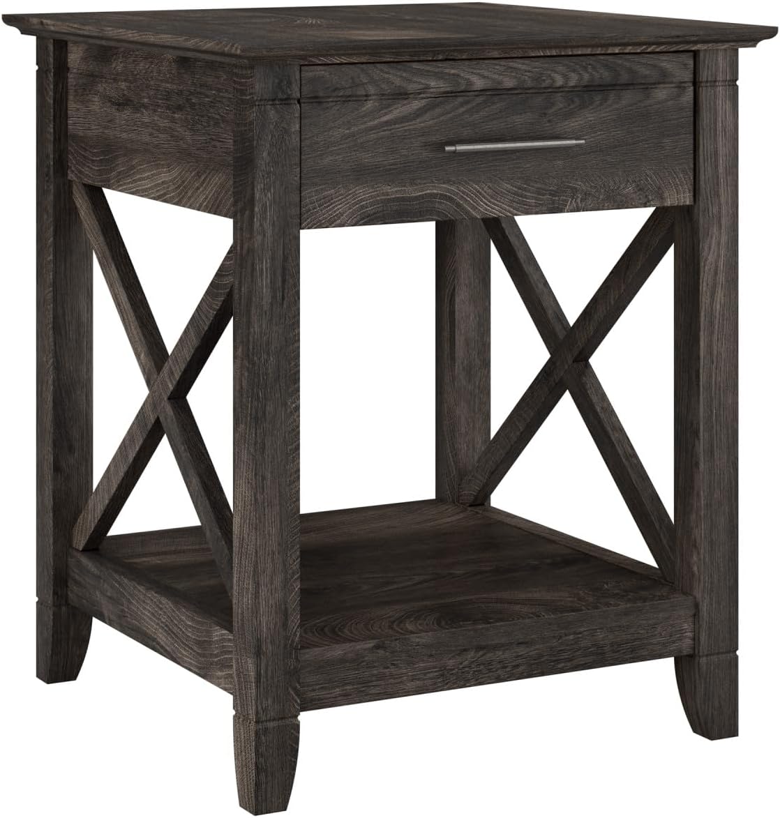 Key West Small End Table with Storage for Modern Farmhouse Style