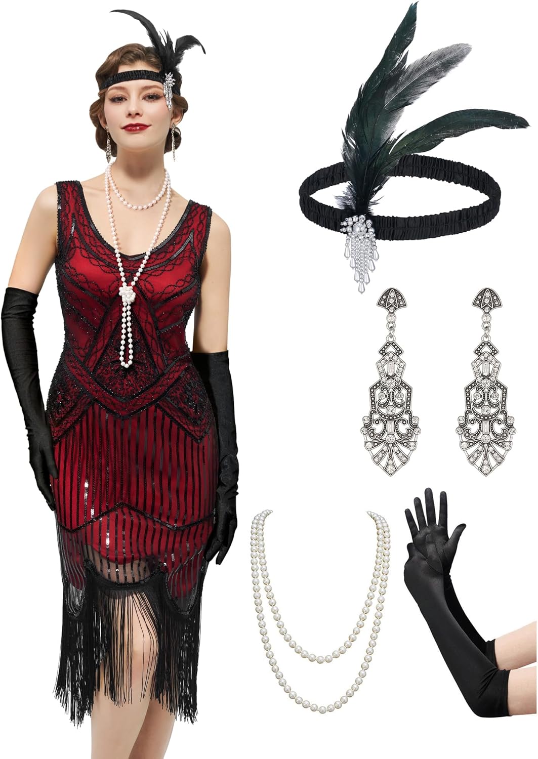 YESSA Flapper Dresses 1920s Gatsby Dress for Women Parties