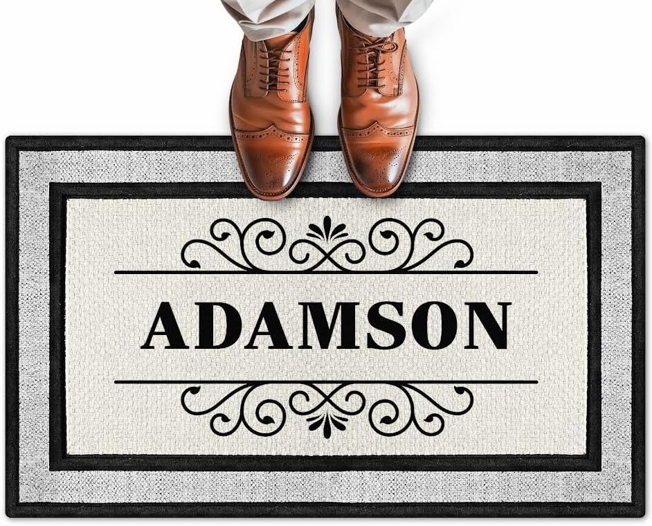Personalized Doormat with Heavy Duty Anti-Slip Backing for Home