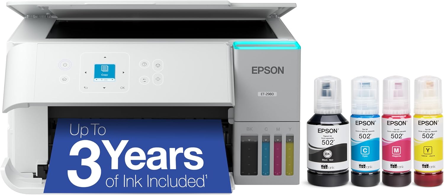 Epson EcoTank ET-2980 Wireless All-in-One Supertank Printer