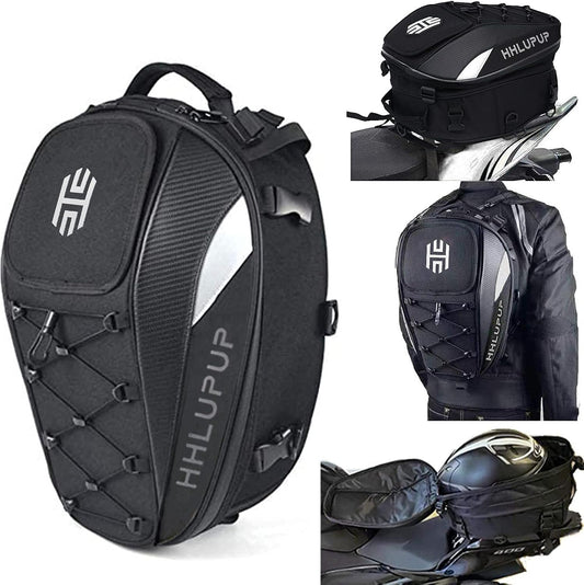 Motorcycle Tail Bag Large Capacity Waterproof Luggage Backpack