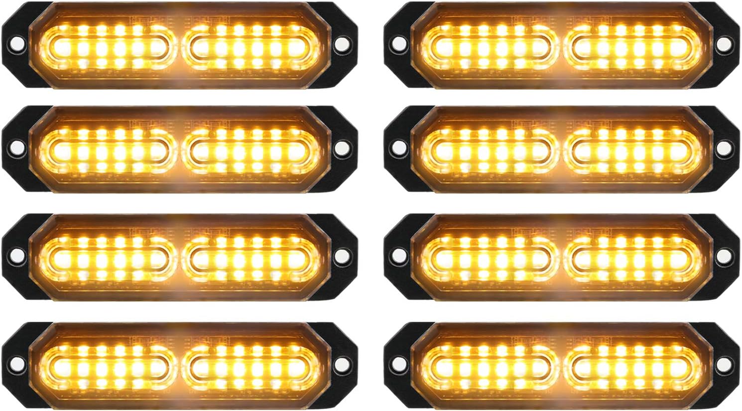 Ultra Slim 12-LED Strobe Lights for Emergency Vehicle Safety