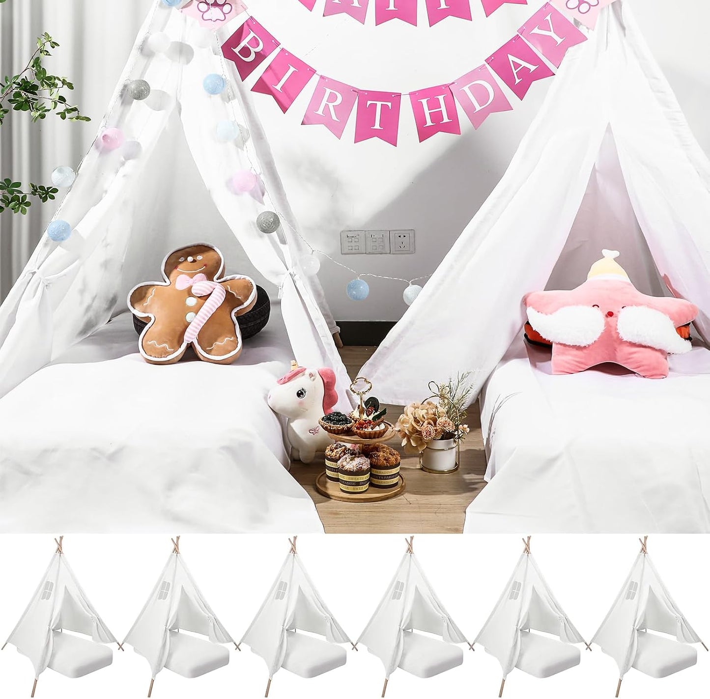 Portable Kids Teepee Bed Set for Indoor/Outdoor Fun