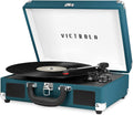 Blue Coral Journey Bluetooth Portable Suitcase Record Player - 3-Speed