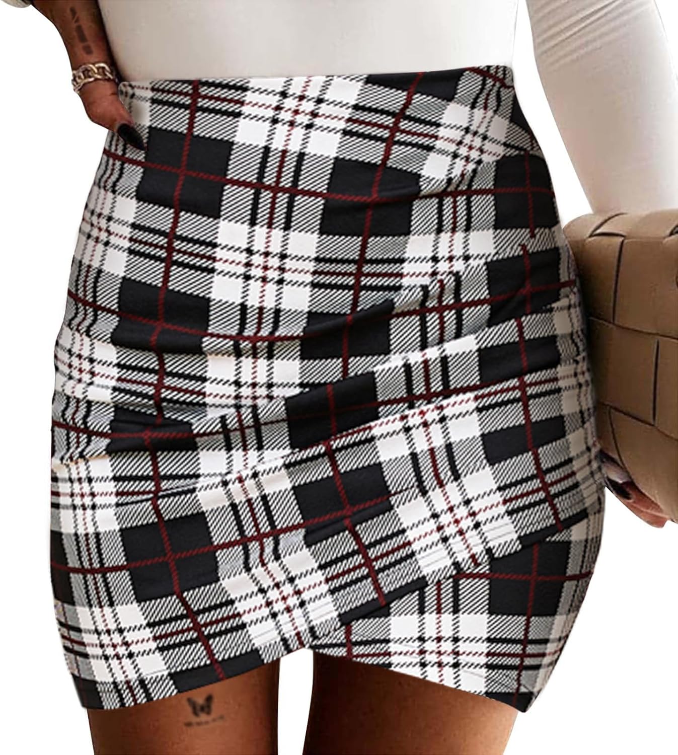 EXLURA Women's Bodycon Ruched Tulip Mini Skirt for All Occasions