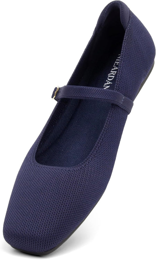 Women's Ballet Flats Square Toe Slip On Shoes for Comfort