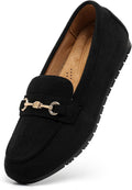 Women's Wide Loafers Casual Slip On Flat Shoes - Arch Support Comfort