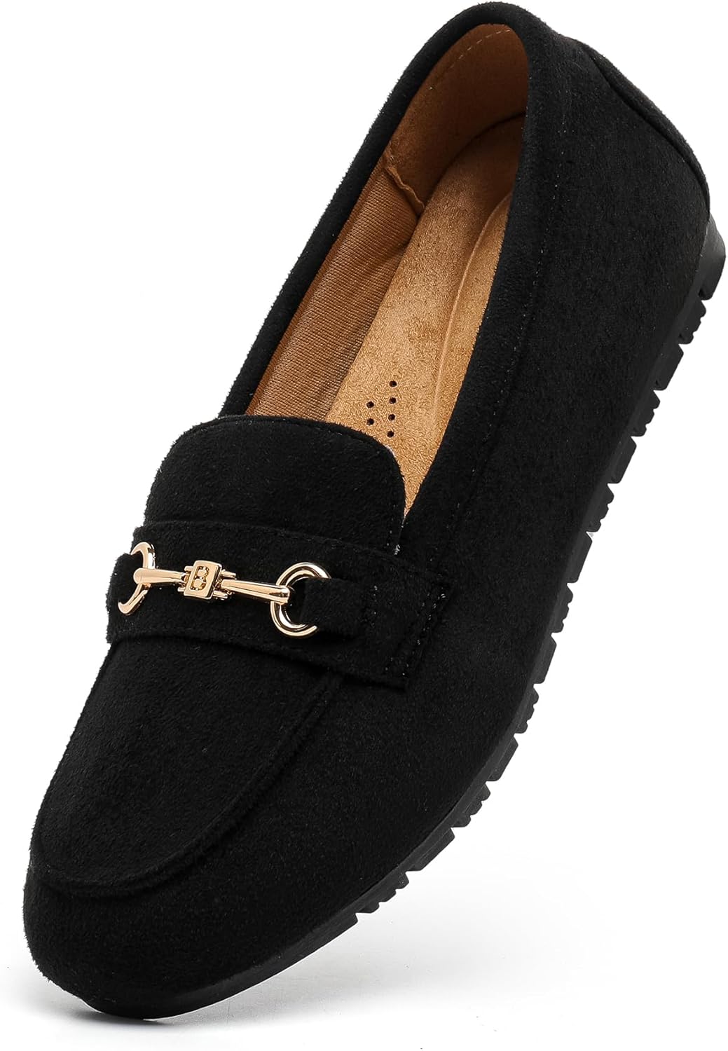 Women's Wide Loafers Casual Slip on Flat Shoes for Comfort
