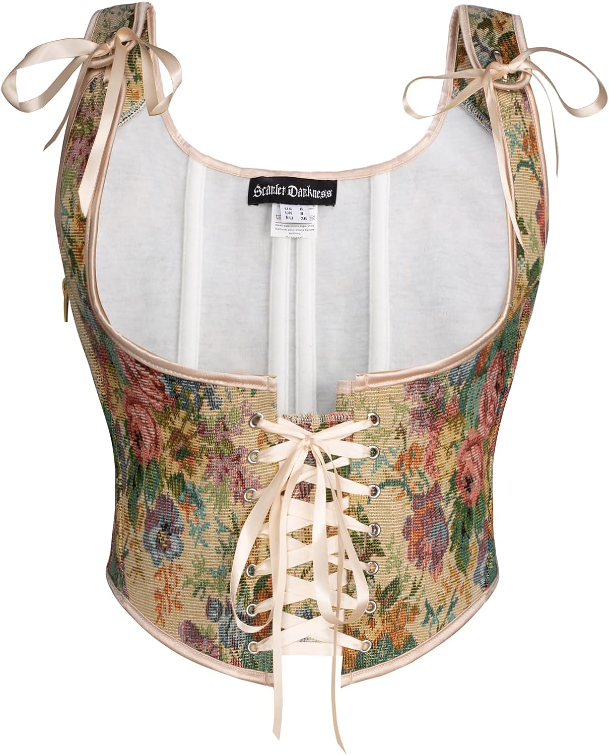 Scarlet Darkness Women's Renaissance Floral Underbust Corset