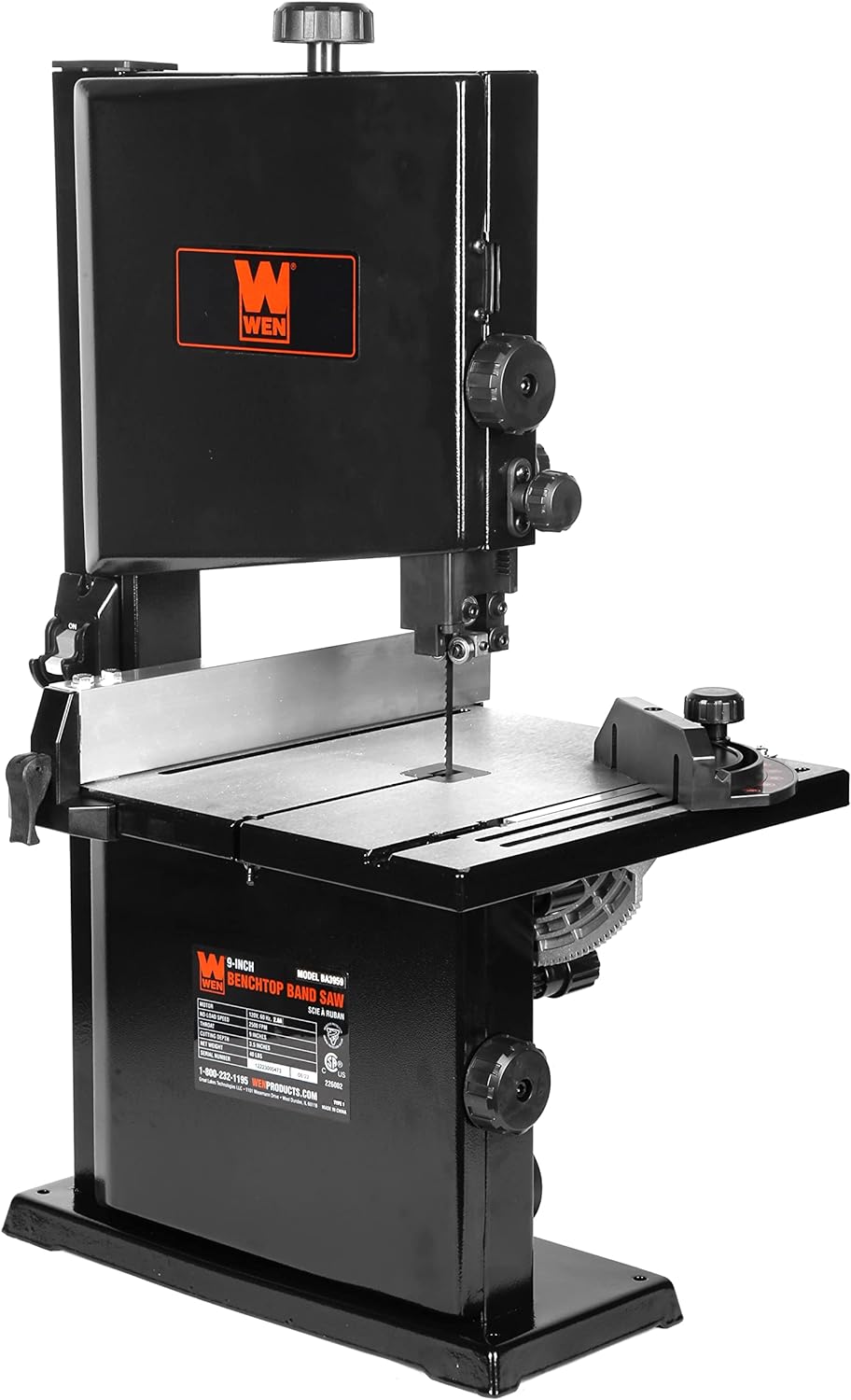 WEN 9-Inch Band Saw with Powerful 2.8-Amp Motor for Precision Cuts