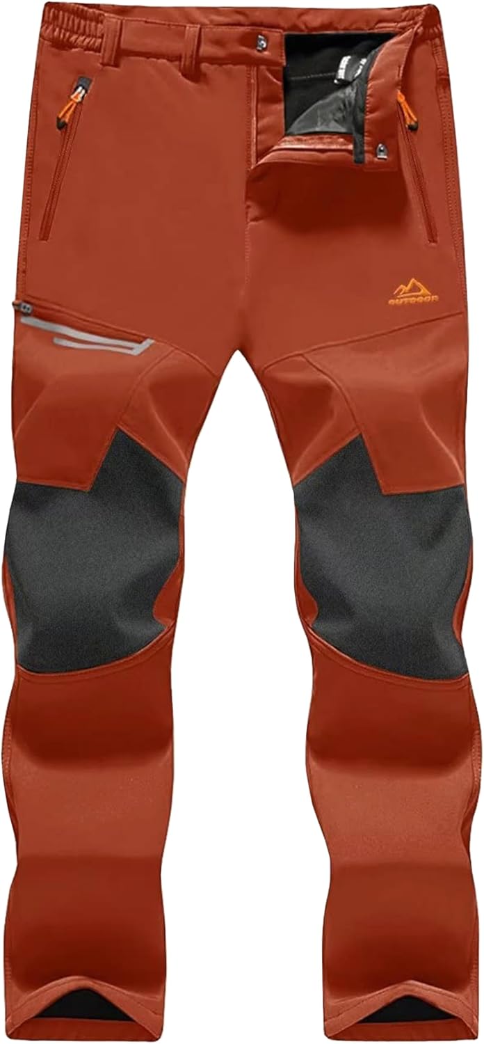 MAGCOMSEN Men's Winter Pants: Fleece Lined Ski Snow Pants
