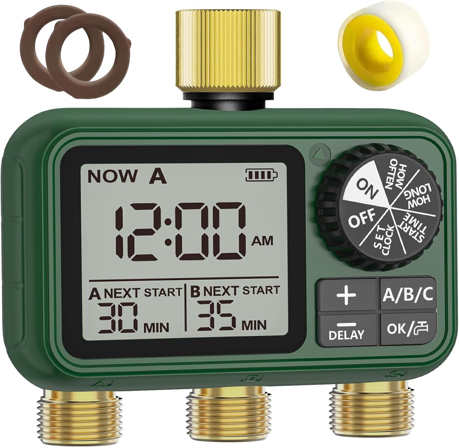 3 Outlet Sprinkler Timer for Efficient Watering Control