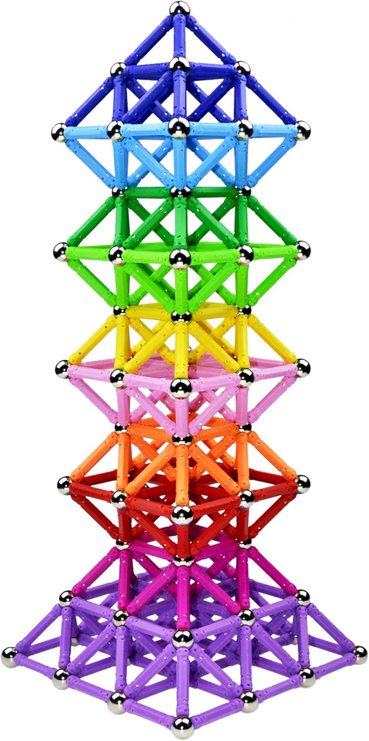 Magnetic Building Sticks Blocks Set for Kids and Adults Fun