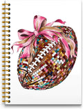 Coquette Football Bow Spiral Journal Notebook 5.58.3 - Preppy Pink