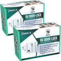 Latch.it White RV Door Latch 2 Keyed-Alike Pack - Secure Metal Lock
