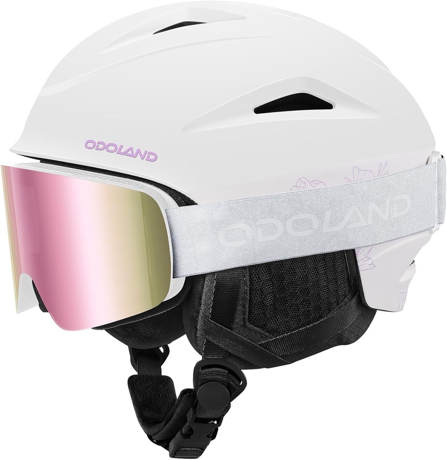 Odoland Ski Helmet and Goggles Set for Ultimate Snow Sports Safety