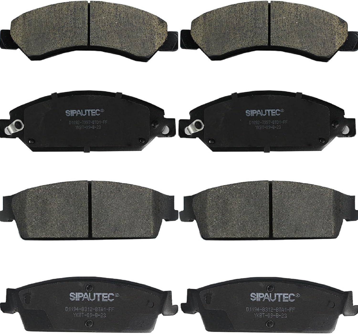 SIPAUTEC Front & Rear Ceramic Brake Pads for Escalade & Silverado