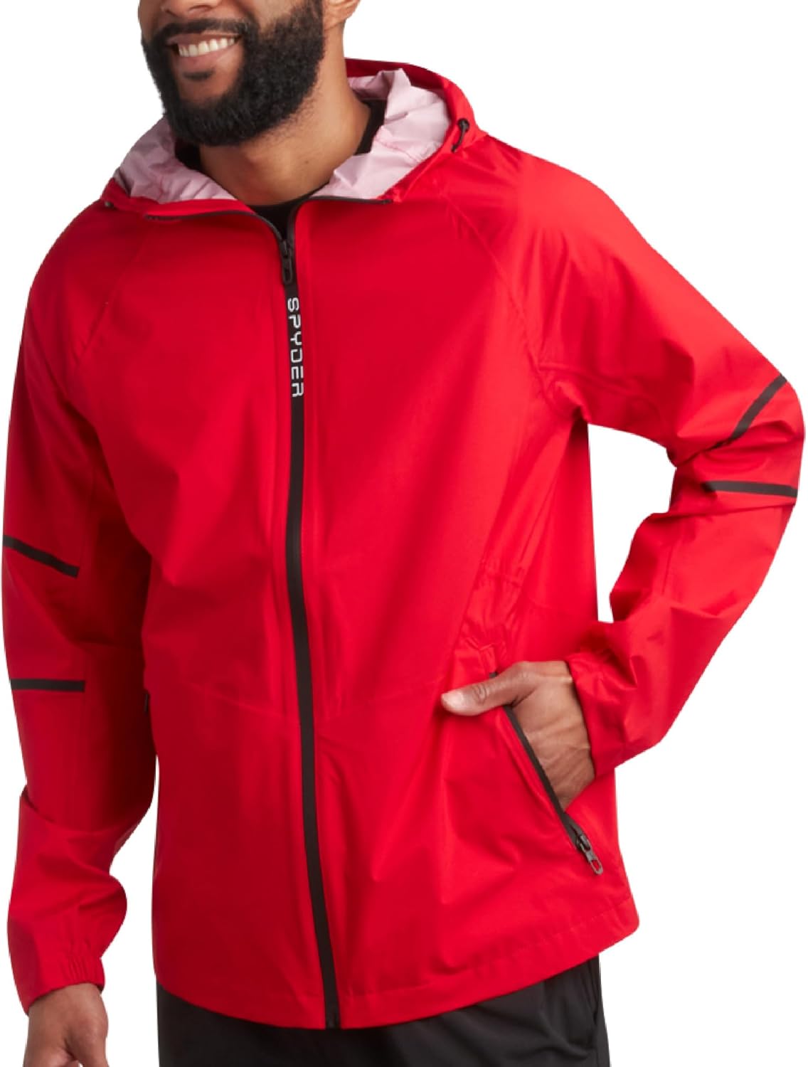 Spyder Mens Rain Jacket - Waterproof Lightweight Windbreaker