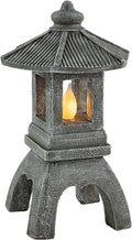 Solar Powered Pagoda Garden Statue for Outdoor Zen Decor