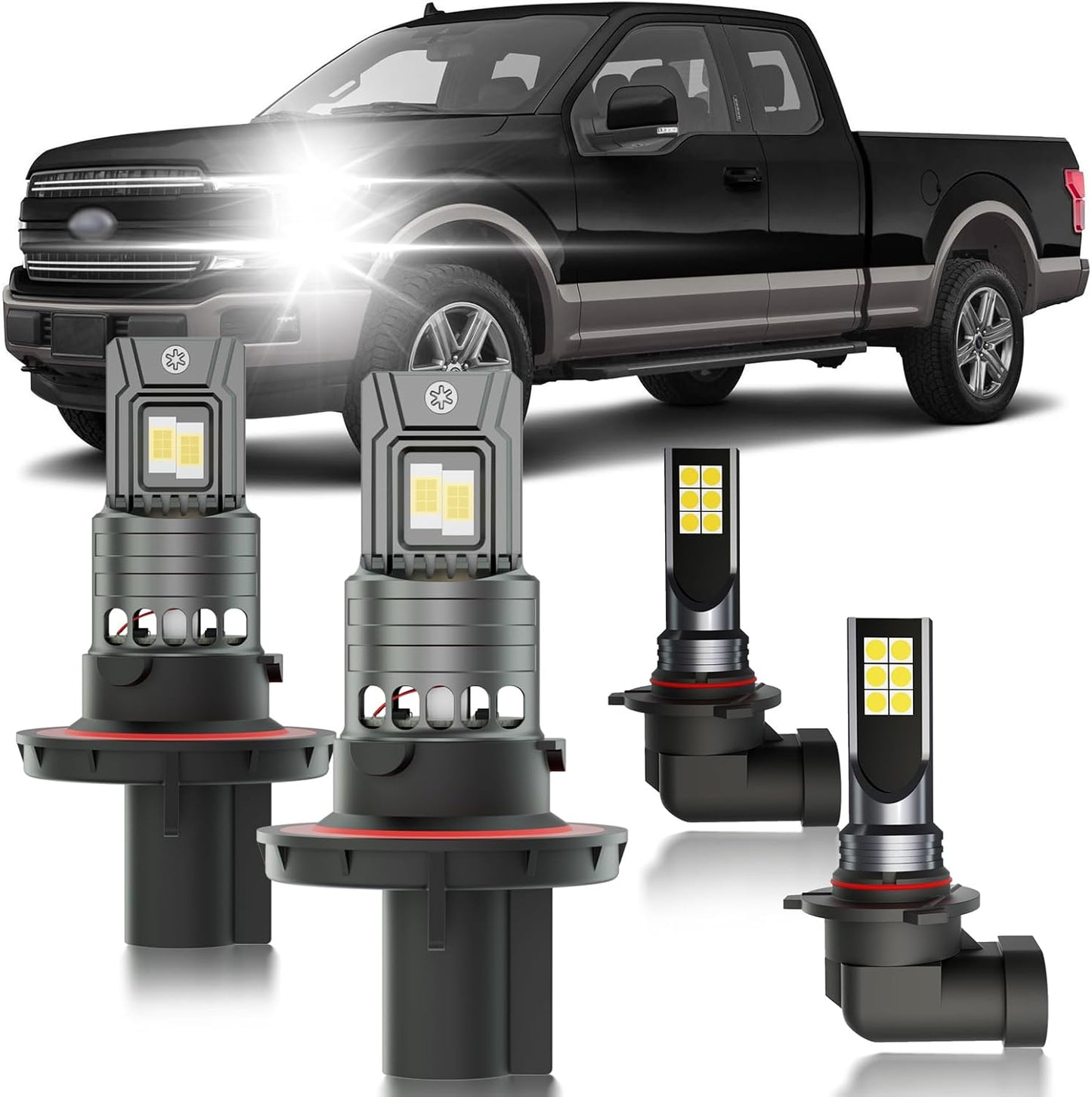 Super Bright White Fog Lights Bulbs Combo for Ford F150 2004-2014