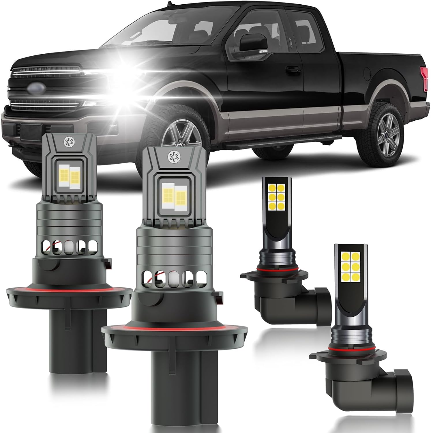Super Bright White Fog Lights Bulbs Combo for Ford F150 2004-2014