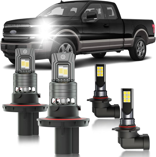 Super Bright White Fog Lights Bulbs Combo for Ford F150 2004-2014