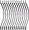 32-1/4 in Aluminum Deck Balusters 50-Pack - Matte Black Arch Style