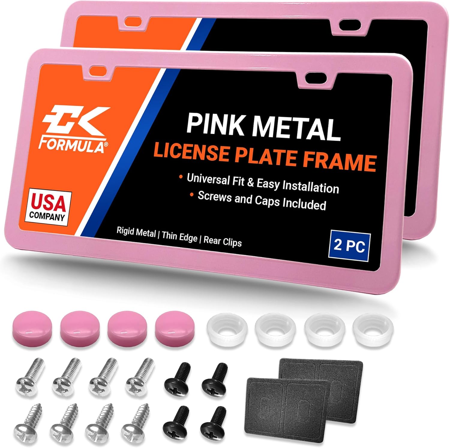 Premium Baby Pink License Plate Frames for Stylish Car Lovers