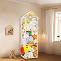 Stuffed Animal Storage Organizer Wood Zoo Display - Space Saving Rack
