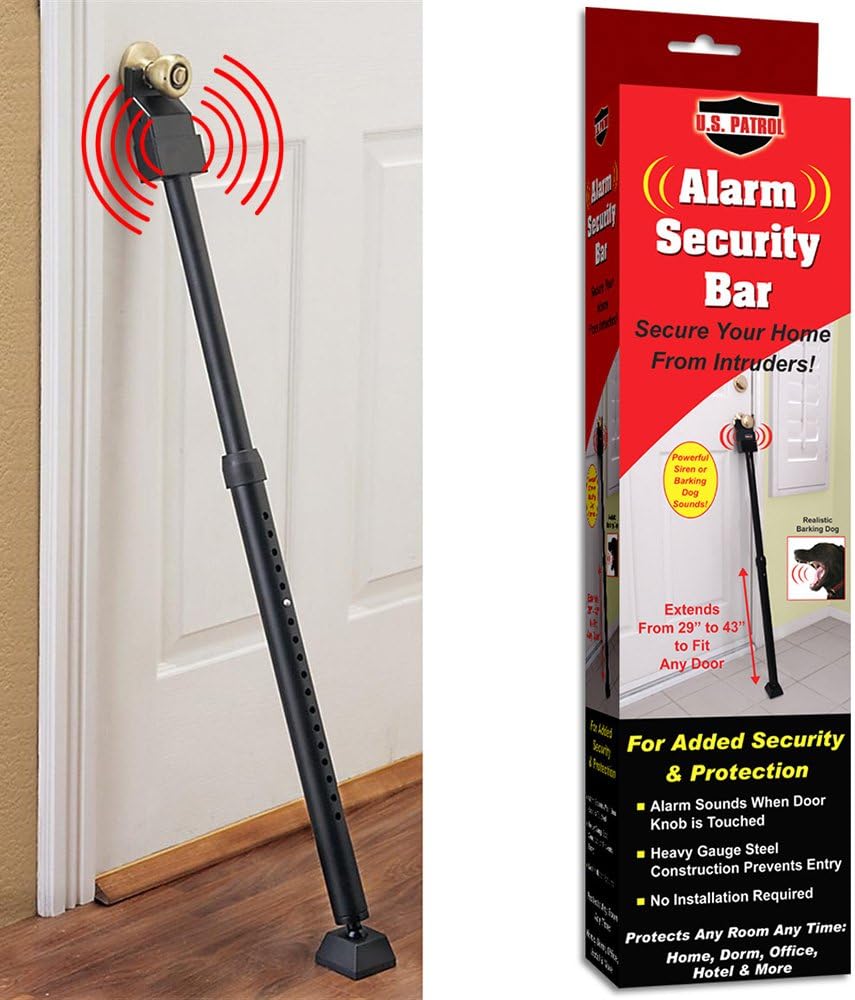 U.S. Patrol JB5322 Alarm Security Bar for Home Protection